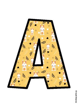 Bunny Bulletin Board Décor Kit, Bunny Bulletin Board Letters