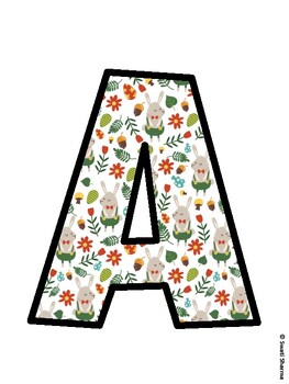 Bunny Bulletin Board Décor Kit, Bunny Bulletin Board Letters