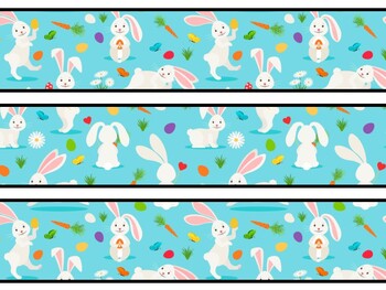 Bunny Rabbit Bulletin Board Decor Kit, Bunny Rabbit Letters