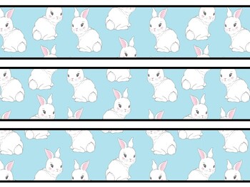 Bunny Rabbit Bulletin Board Decor Kit, Bunny Rabbit Letters