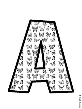 Butterflies Bulletin Board Décor Kit, Butterflies Bulletin Board Letters
