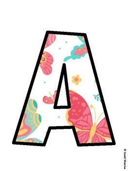 Butterflies Bulletin Board Décor Kit, Butterflies Bulletin Board Letters