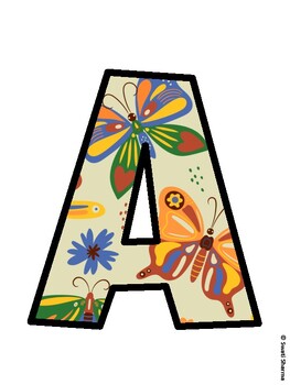 Butterflies Bulletin Board Décor Kit, Butterflies Bulletin Board Letters
