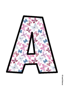 Butterflies Bulletin Board Décor Kit, Butterflies Bulletin Board Letters
