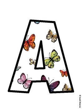 Butterflies Bulletin Board Décor Kit, Butterflies Bulletin Board Letters