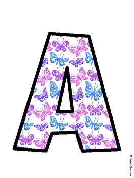 Butterflies Bulletin Board Décor Kit, Butterflies Bulletin Board Letters