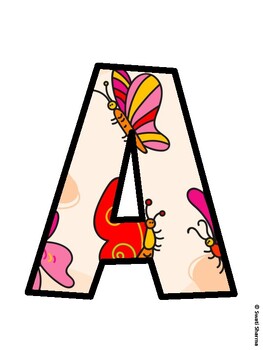Butterflies Bulletin Board Décor Kit, Butterflies Bulletin Board Letters