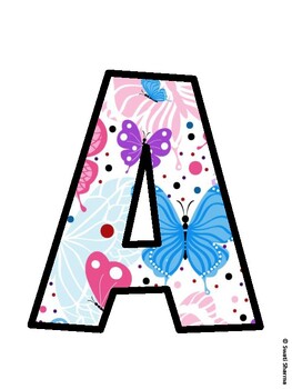 Butterflies Bulletin Board Décor Kit, Butterflies Bulletin Board Letters
