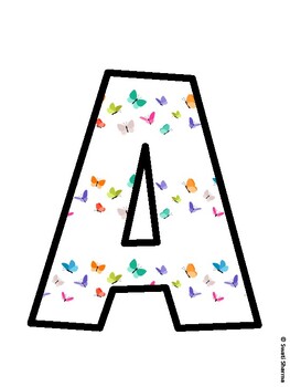 Butterflies Bulletin Board Décor Kit, Butterflies Bulletin Board Letters