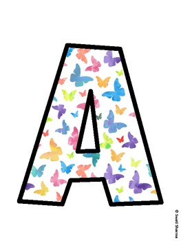 Butterflies Bulletin Board Décor Kit, Butterflies Bulletin Board Letters