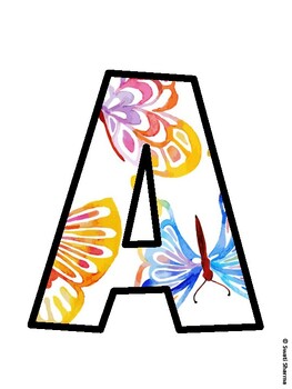 Butterflies Bulletin Board Décor Kit, Butterflies Bulletin Board Letters