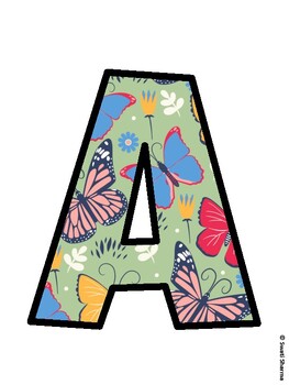 Butterflies Bulletin Board Décor Kit, Butterflies Bulletin Board Letters