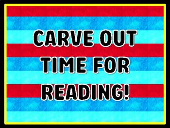 CARVE OUT TIME FOR READING! Read Across America Door Décor