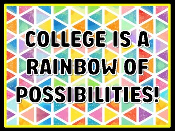 COLLEGE IS A RAINBOW OF POSSIBILITIES! Rainbow Door Décor