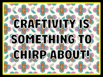 CRAFTIVITY IS SOMETHING TO CHIRP ABOUT! Spring Door Décor, Spring Bulletin Bo