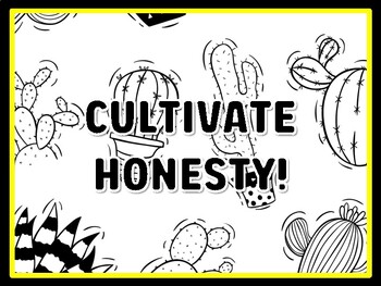CULTIVATE HONESTY! Succulents Door Décor, Succulents Bulletin Board Décor