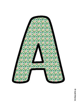 Cactus, Succulent Bulletin Board Letters, Succulent Alphabet Posters