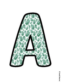Cactus, Succulent Bulletin Board Letters, Succulent Alphabet Posters