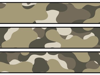 Camoflage Bulletin Board Décor Kit, Camoflage Letters, Camoflage Banner