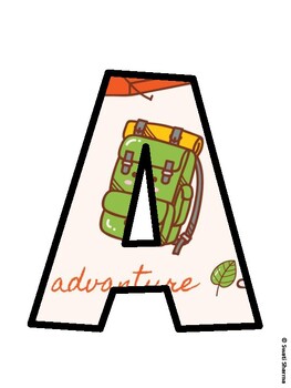 Camping Bulletin Board Décor Kit, Camping Bulletin Board Letters