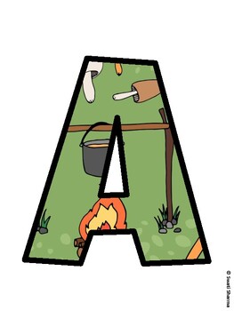 Camping Bulletin Board Décor Kit, Camping Bulletin Board Letters