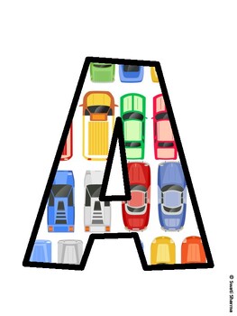 Car Bulletin Board Décor Kit, Car Bulletin Board Letters