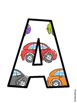 Car Bulletin Board Décor Kit, Car Bulletin Board Letters