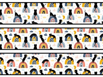 Cat Bulletin Board Decor Kit, Cat Letters