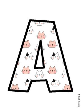 Cat Bulletin Board Décor Kit, Cat Bulletin Board Letters