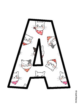 Cat Bulletin Board Décor Kit, Cat Bulletin Board Letters