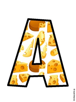 Cheese Bulletin Board Décor Kit, Cheese Bulletin Board Letters