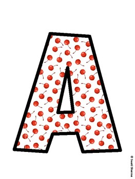 Cherry Bulletin Board Décor Kit, Cherry Bulletin Board Letters