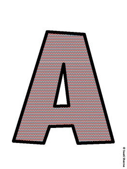 Chevron Bulletin Board Decor Kit, Chevron Bulletin Board Letters