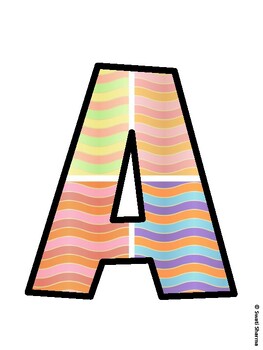 Chevron Bulletin Board Decor Kit, Chevron Bulletin Board Letters