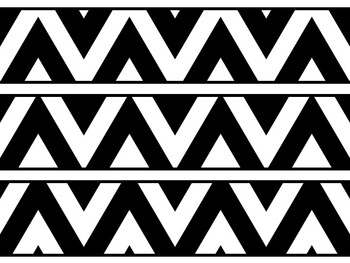 Chevron Bulletin Board Decor Kit, Chevron Letters