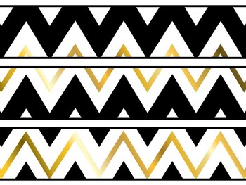 Chevron Bulletin Board Decor Kit, Chevron Letters