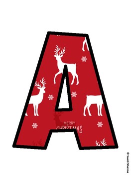 Christmas Bulletin Board Décor Kit, Christmas Bulletin Board Letters