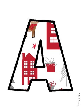 Christmas Bulletin Board Décor Kit, Christmas Bulletin Board Letters