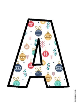 Christmas Bulletin Board Décor Kit, Christmas Bulletin Board Letters