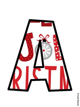 Christmas Bulletin Board Décor Kit, Christmas Bulletin Board Letters