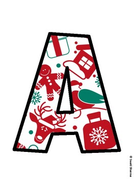 Christmas Bulletin Board Décor Kit, Christmas Bulletin Board Letters