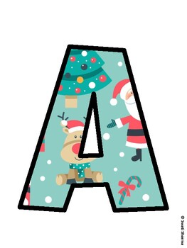 Christmas Bulletin Board Décor Kit, Christmas Bulletin Board Letters