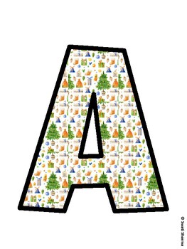 Christmas Bulletin Board Décor Kit, Christmas Bulletin Board Letters