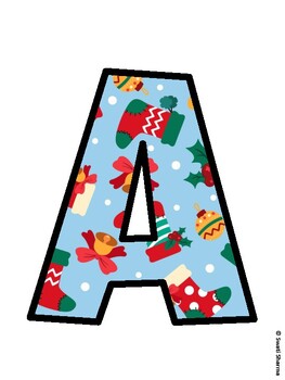 Christmas Bulletin Board Décor Kit, Christmas Bulletin Board Letters