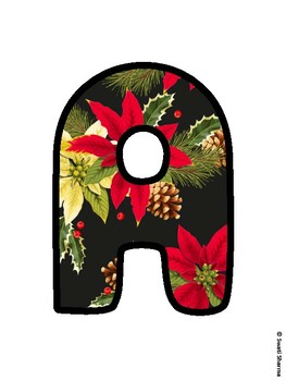 Christmas Bulletin Board Letters, Christmas Alphabet Posters