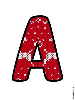 Christmas Bulletin Board Letters, Christmas Alphabet Posters