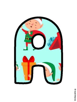 Christmas Bulletin Board Letters, Christmas Alphabet Posters