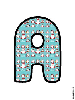 Christmas Bulletin Board Letters, Christmas Alphabet Posters