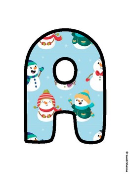 Christmas Bulletin Board Letters, Christmas Alphabet Posters