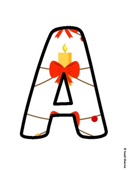 Christmas Bulletin Board Letters, Christmas Alphabet Posters